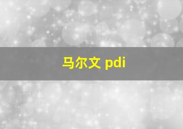 马尔文 pdi